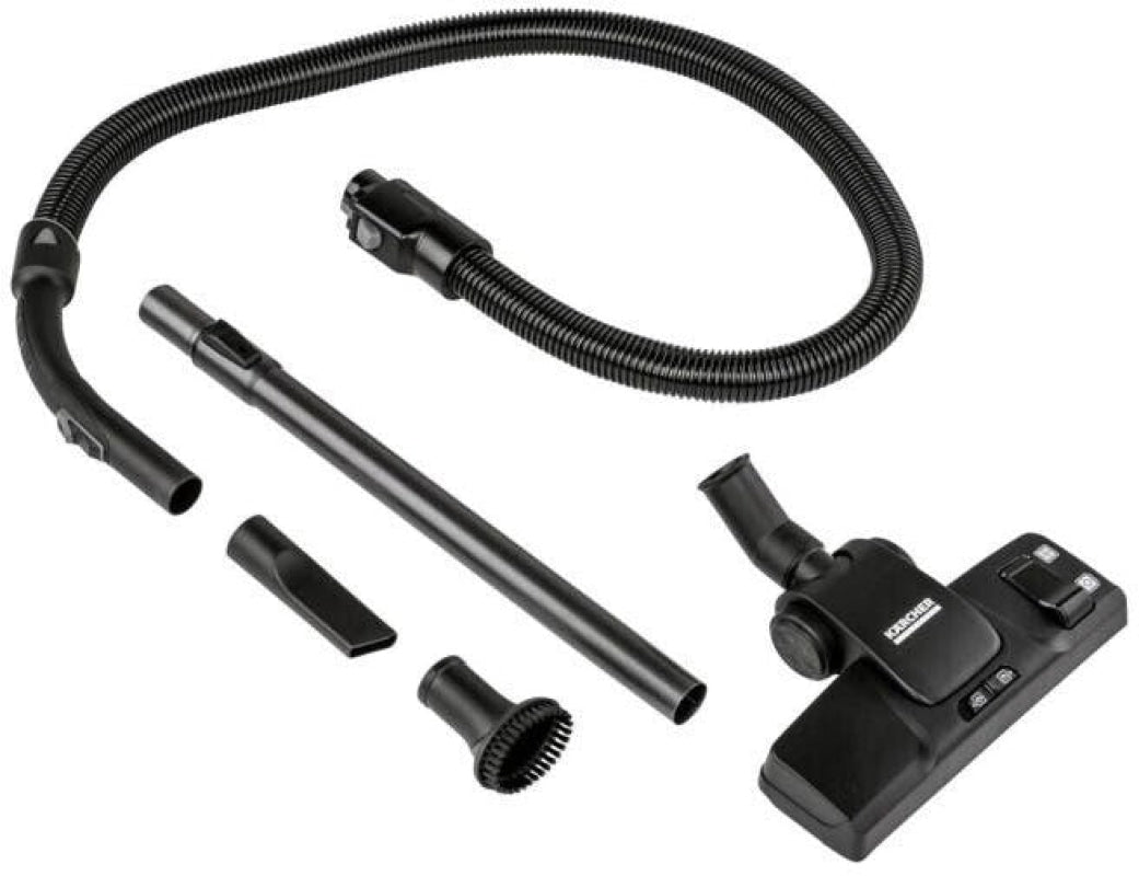 Schwarzer Kärcher VC 3 beutelloser Staubsauger mit HEPA-Filter und Aufsätzen