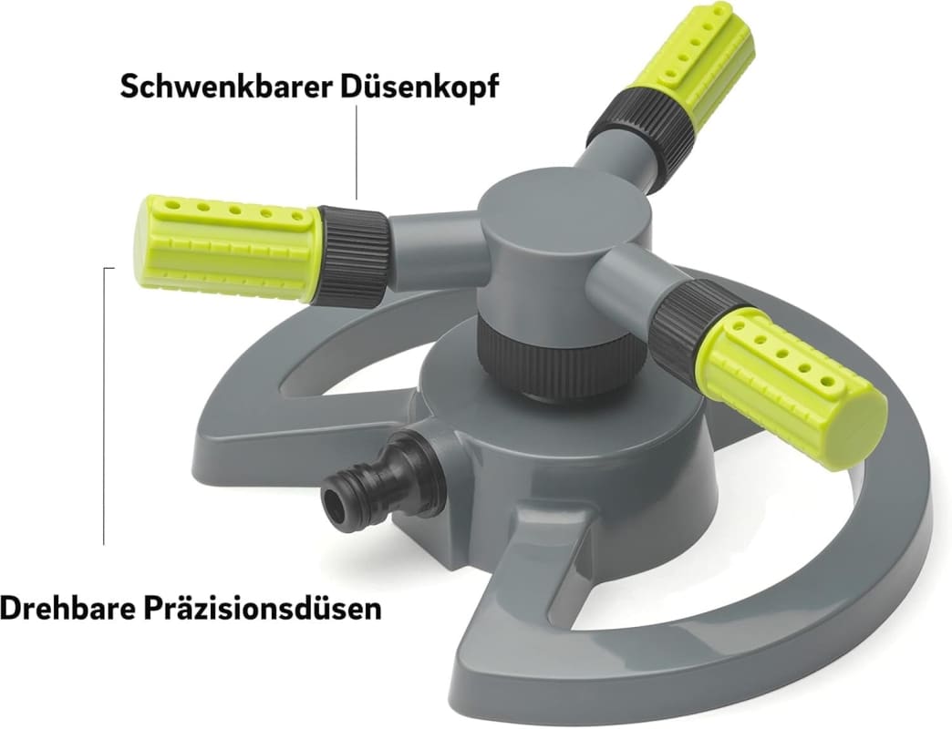 Grauer und grüner rotierender Sprinkler für Gartenbewässerung von REHAU