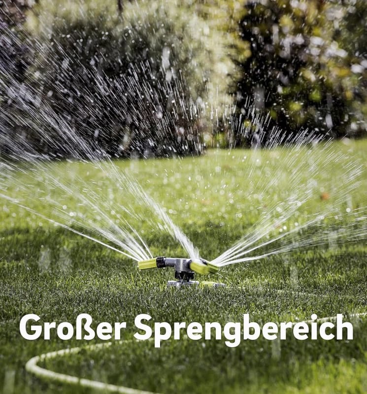 Rotierender Rasensprenger für Gartenbewässerung, ideal für große Flächen