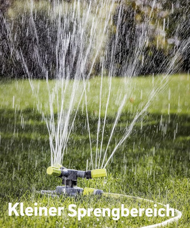 Drehbarer Rasensprenger für Garten mit Kunststoffgehäuse, ideal für 175 m² Fläche