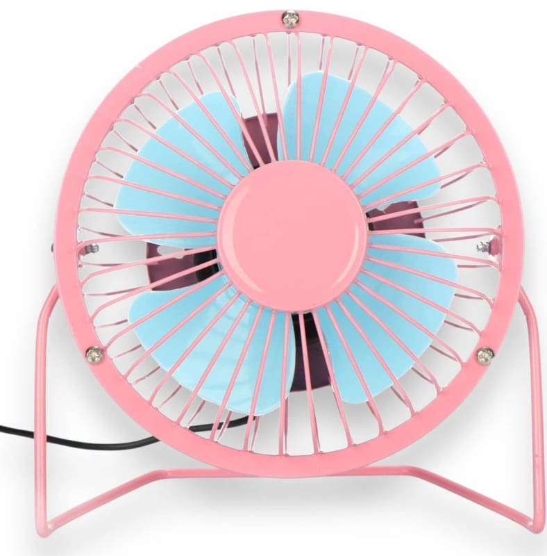 Pink und blauer persönlicher Ventilator für den Schreibtisch, kompakt und stylish