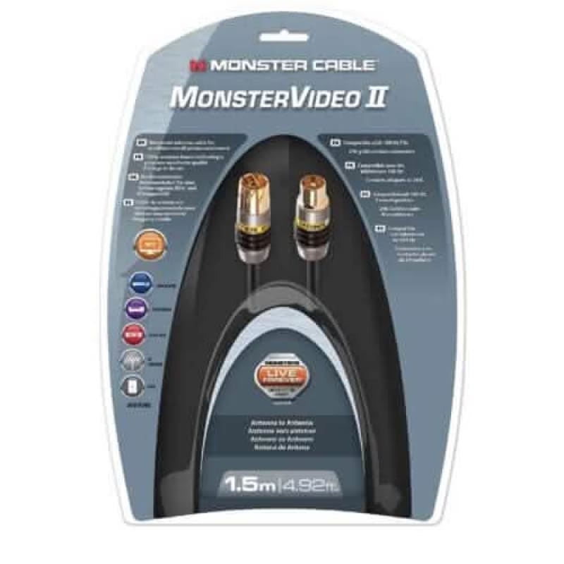 Monster Antennenkabel 1,5m dual abgeschirmt Antennenanschluss für UHD-TV