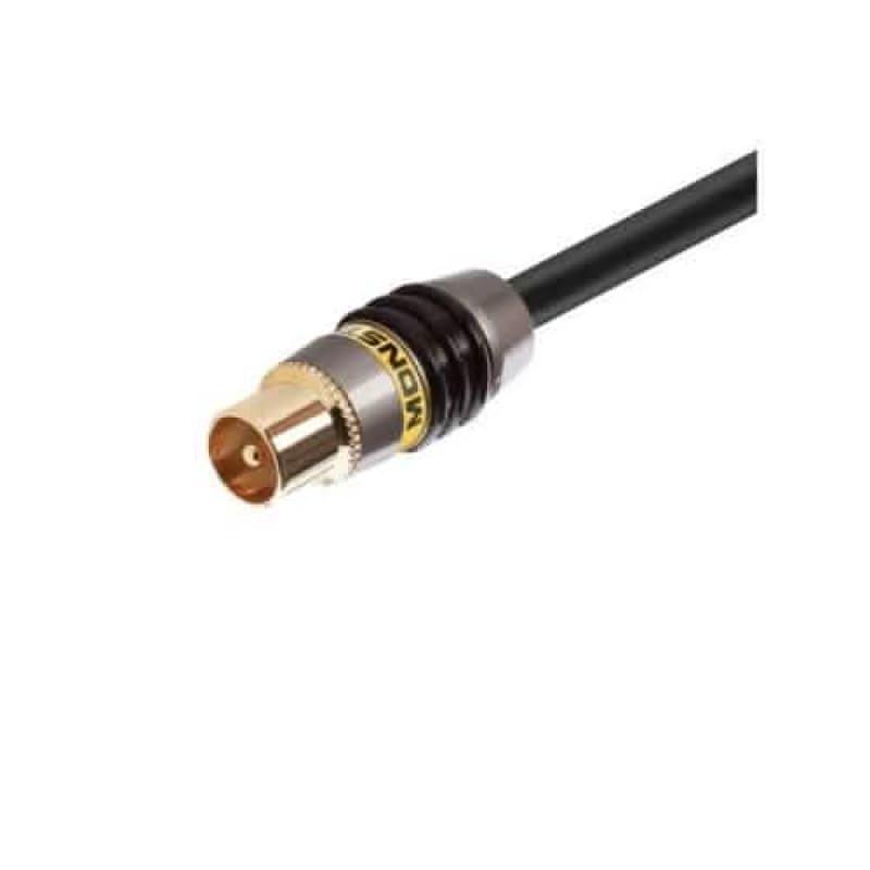 Coaxial Kabel mit vergoldetem Stecker für Monster AntennenKabel 1,5m dual abgeschirmt