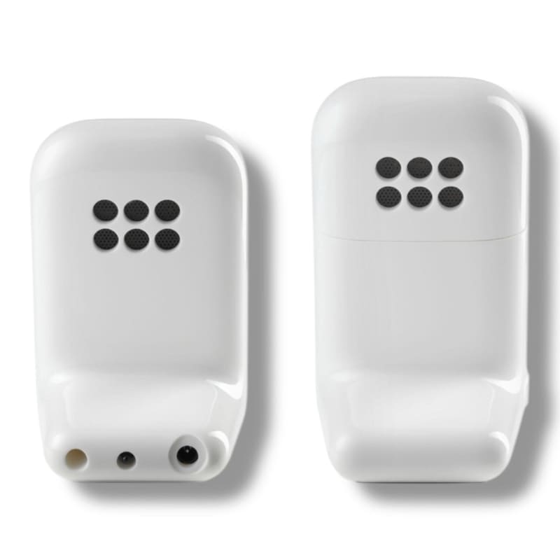 Weiße rechteckige Motorola PIP11 Babyphone-Geräte mit Display und Funktionen