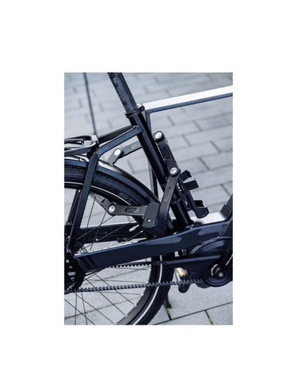 Dunkes Faltschloss ABUS Bordo Granit 6500K/120 SH am E-Bike Rahmen