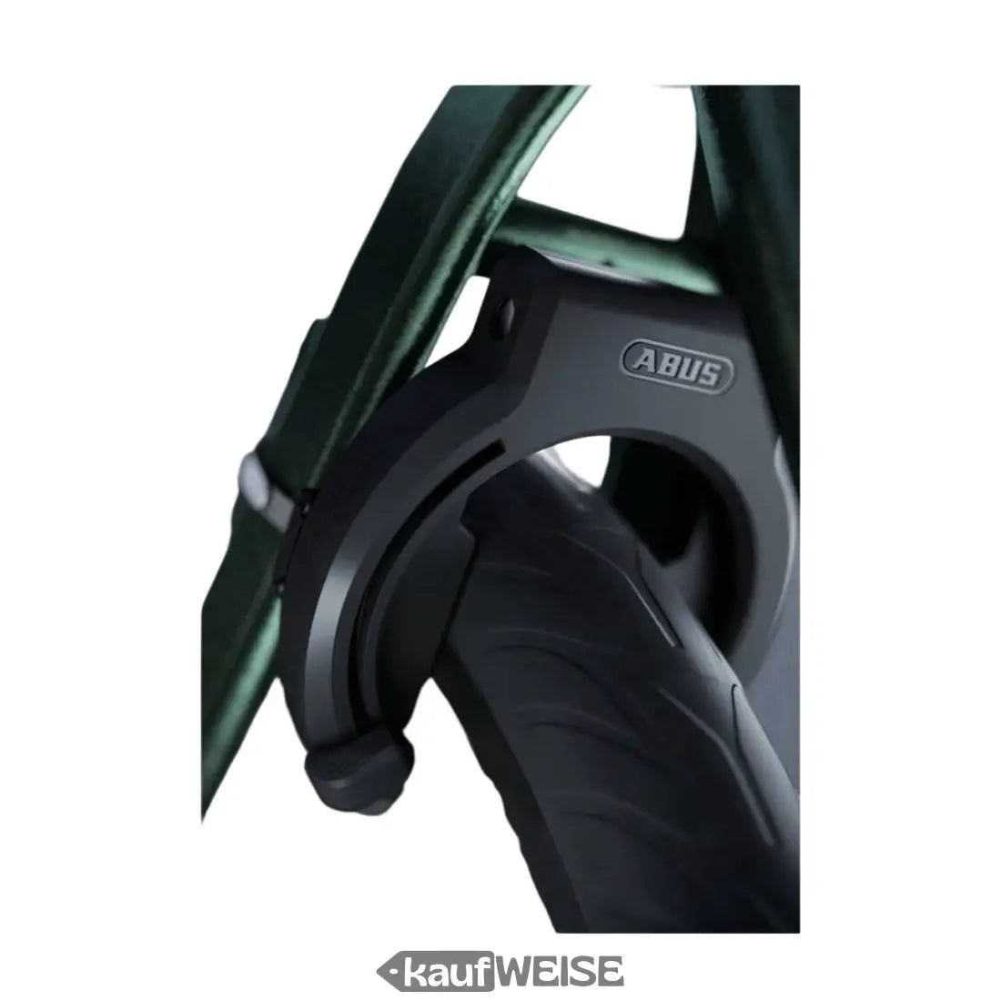 Schwarzes Fahrradschloss mit integriertem Reifen, ABUS Granit XPlus 6950M Ringschloss