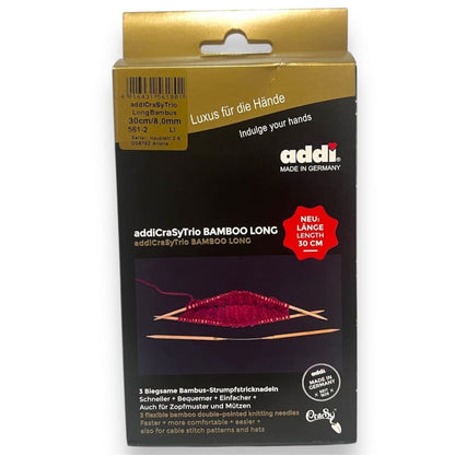 AddiCraSyTrio Verpackung für Bambus Rundstricknadeln 4 bis 8mm im 3er Set