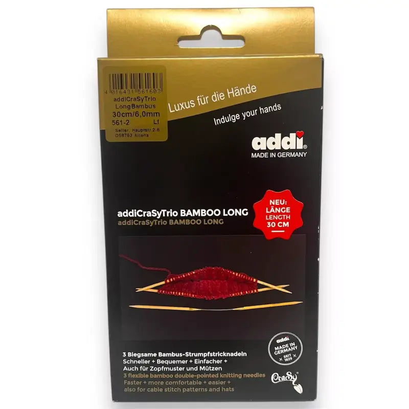 Addi Crasy Trio Bambus Stricknadeln im Paket für Socken, Set von 3