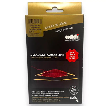 Addi Crasy Trio Bambus Stricknadeln im Paket für Socken, Set von 3