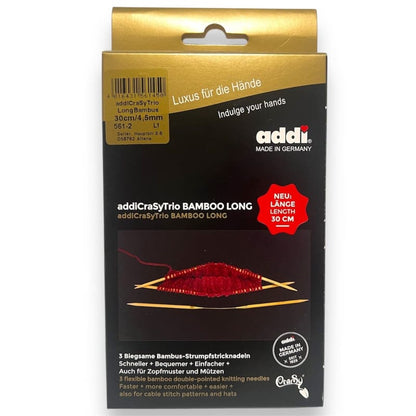 Addi CraSyTrio Bambus Stricknadeln für Socken im neuen 3er Set 4 bis 8 mm