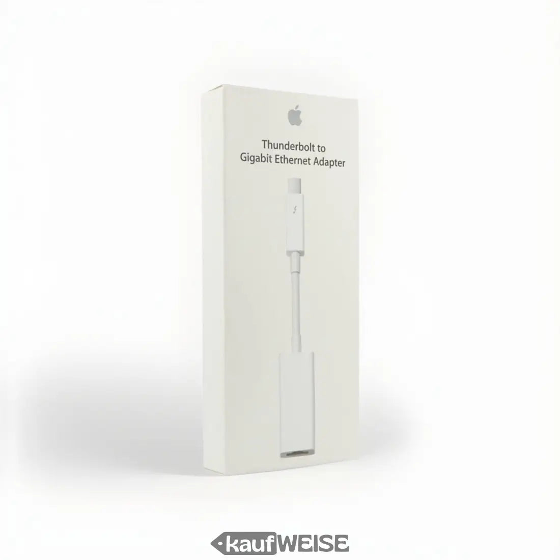 Weißer Apple Thunderbolt zu Gigabit Ethernet Adapter in Originalverpackung