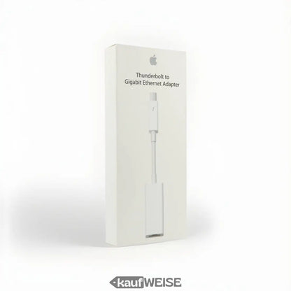 Weißer Apple Thunderbolt zu Gigabit Ethernet Adapter in Originalverpackung