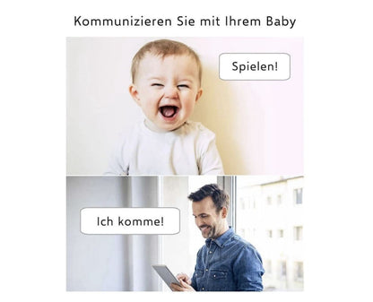 Baby- und Vater-Kommunikation mit Babykamera und kostenloser App für Android und iPhone