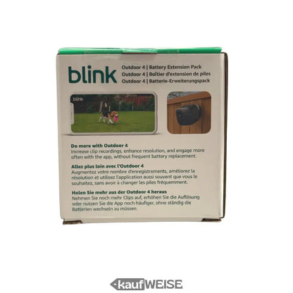 Blink Outdoor 4 Batterie Erweiterungspack Akku-Pack für 4 Jahre, weiß-grünes Verpackung