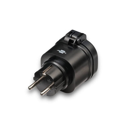 Black Travel Adapter für BRENNENSTUHL Connect WIFI Outdoor WLAN-Steckdose