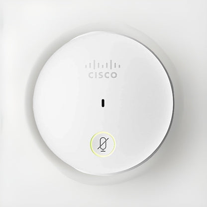 Weißer runder Cisco Konferenzlautsprecher mit Stummtaste für Webex Room 55