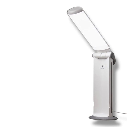 Weiß-graue verstellbare Schreibtischlampe Daylight Twist 2 mit CRI 95 E35070