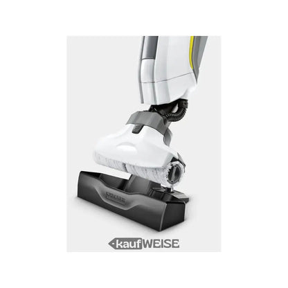 Weiß-grauer Kärcher FC 5 Akku-Saugwischer mit gelben Akzenten