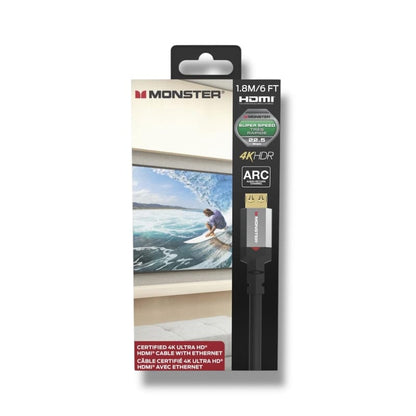 Monster Essentials HDMI-Kabel 1,8m Verpackung für 4K Ultra HD sichtbar