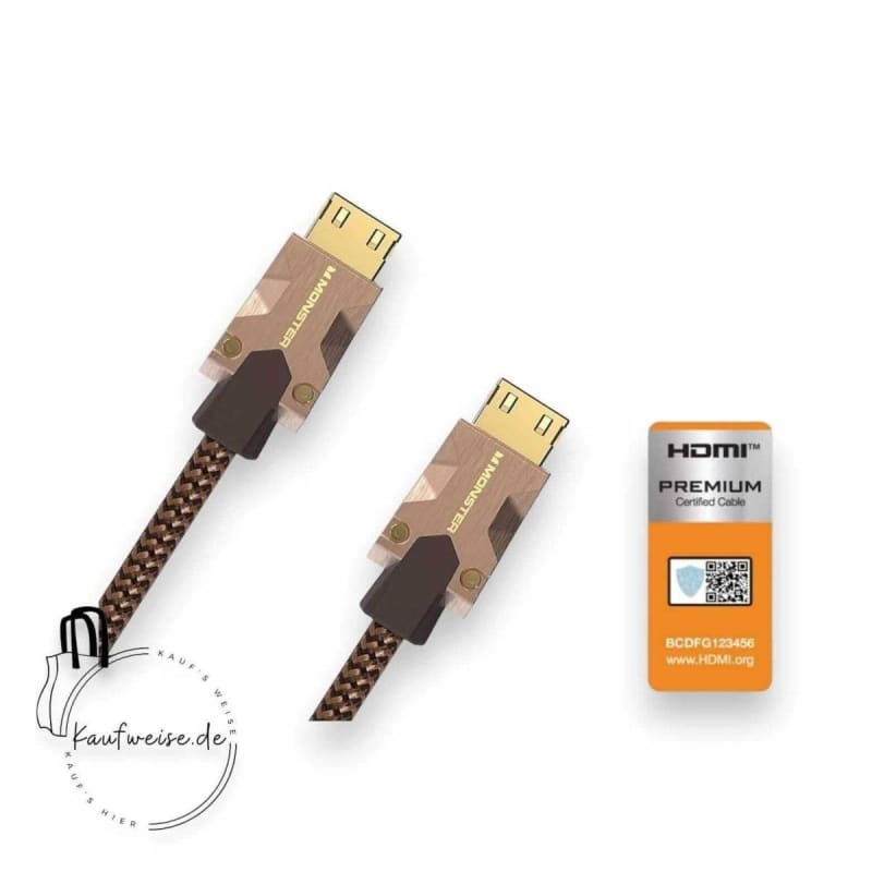 Zwei Monster HDMI-Kabel und Zertifikat für Monster M2000 HDMI-Kabel 3M 4K HDR