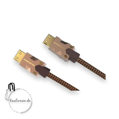 Zwei braune und goldene USB-Kabel zum Monster M2000 HDMI-Kabel für Heimkino