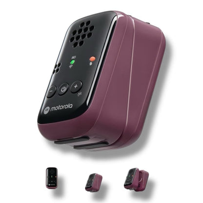 Maroon und schwarzer Babyphone Motorola PIP12 mit Tasche und HD Sound