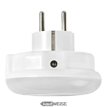 Weiße Zwei-Polig Steckeradapter für Nachtlicht mit Dämmerungssensor bei Nedis