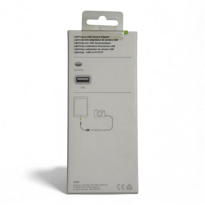 Weiße rechteckige Verpackung für Apple Lightning auf USB Kamera Adapter