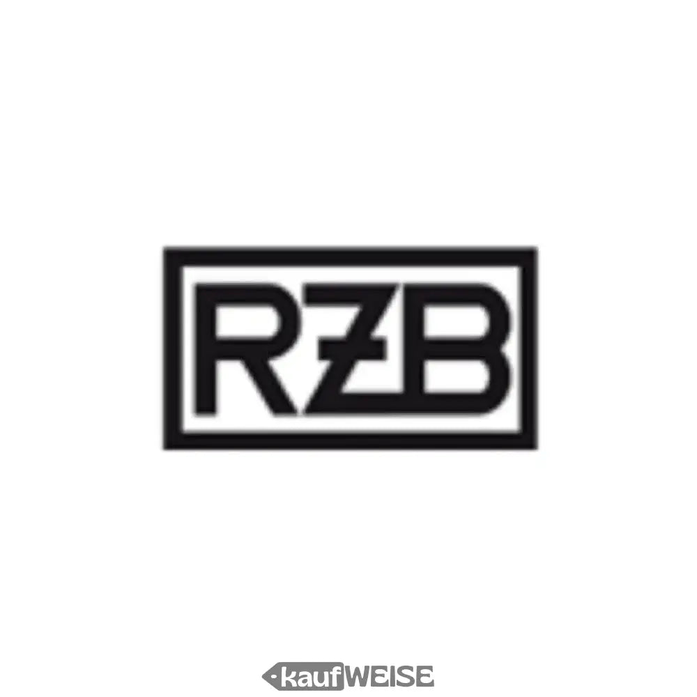 Schwarzes RZB Logo mit weißen Buchstaben auf weißem Hintergrund für RZB Alu-Lux Leuchte